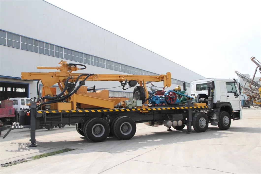 1000m Truck Mounted Drill Rig Air Compressor Pneumatic Crawler Earth Rock Core Mining Borehole DTH Deep Water Well Hydraulic Rotary Engineering Drilling Machine