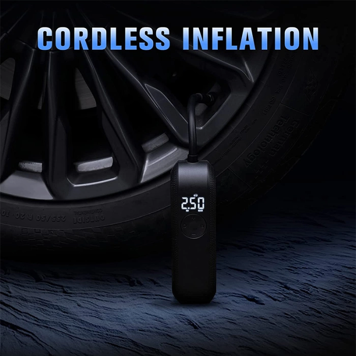 Tire Inflator Portable Air Compressor with Pressure Gauge 150 Psi Cordless Car Tire Inflator Auto Fast for Car Bike Motorcycle and Ball