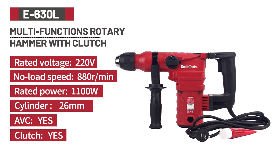 Multi Function Electric Machine Rotary Hammer Drill Electric Demolition Power Hammer Drill