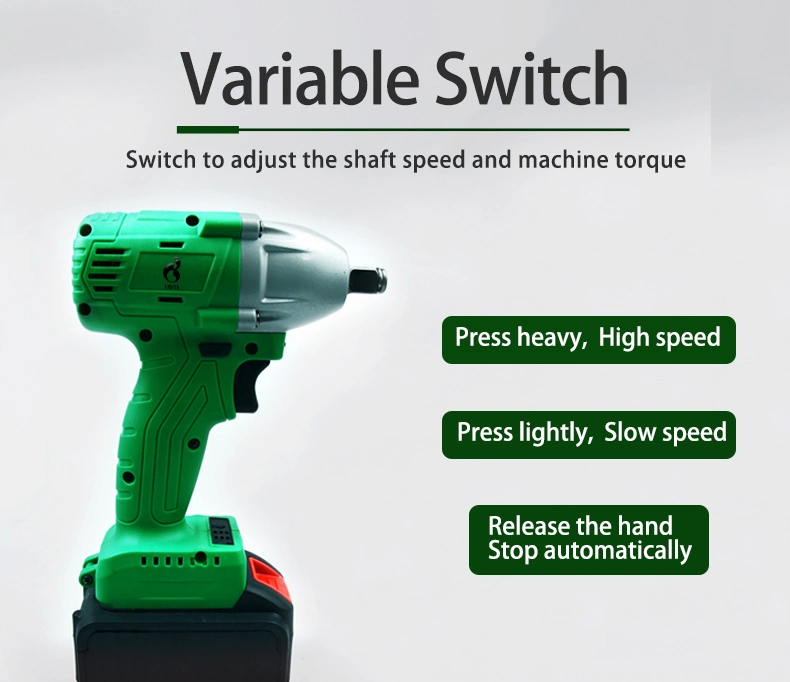 430nm High Torque Cordless Brushless Impact Wrench with Two 4.0ah Battery, Four Sockets and BMC Box