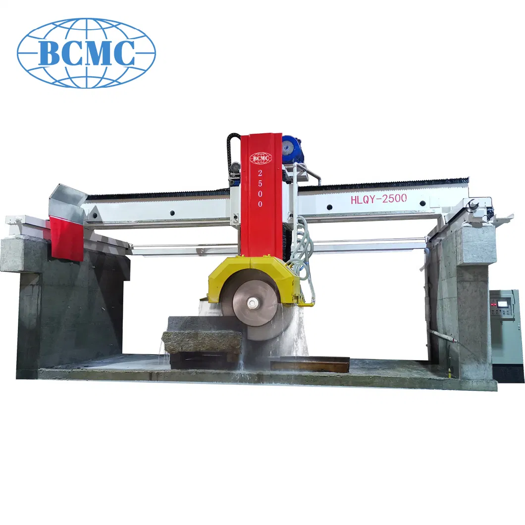Bcmc China Manufacture Price Granite Stone Machinery Hydraulic Lifting 6 Pillars Automatic Slab Slicing Tile Machine Multi-Blade Marble Block Bridge Cutter