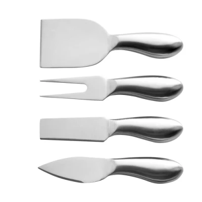 4 Piece Golden Cheese Knives Set Marble Handle Stainless Steel Cheese Slicer Collection Cheese Cutter